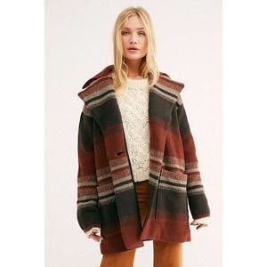 Free People striped sweater coat jacket Small